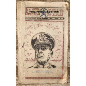 Vintage 1940s Base A Star Philippine Edition Featuring General Douglas MacArthur